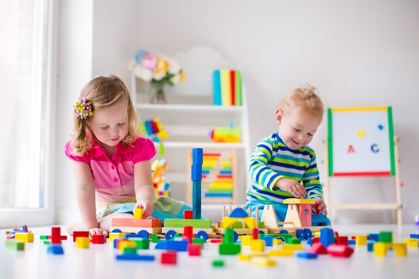 Kids playing at day care